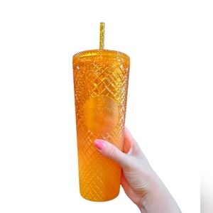 Starbucks Venti Faded Orange Jeweled Tumbler